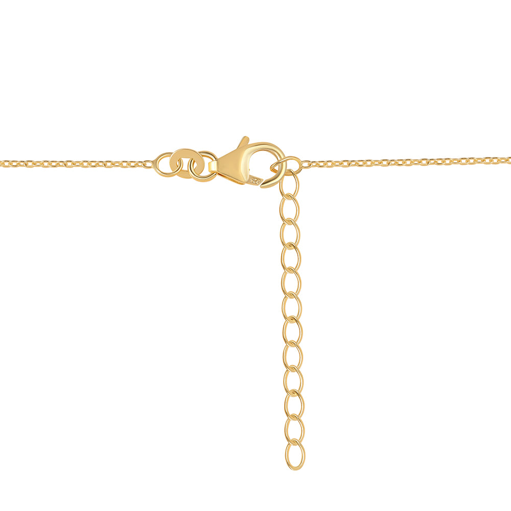 Goldplattierte Silberhalskette mit Rose De France Amethyst und Zitrin