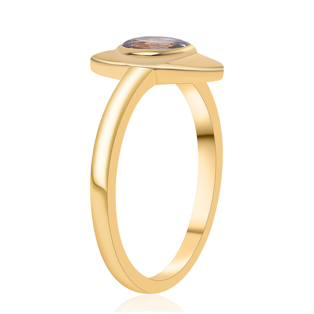 Goldplattierter Silberring mit Iolith