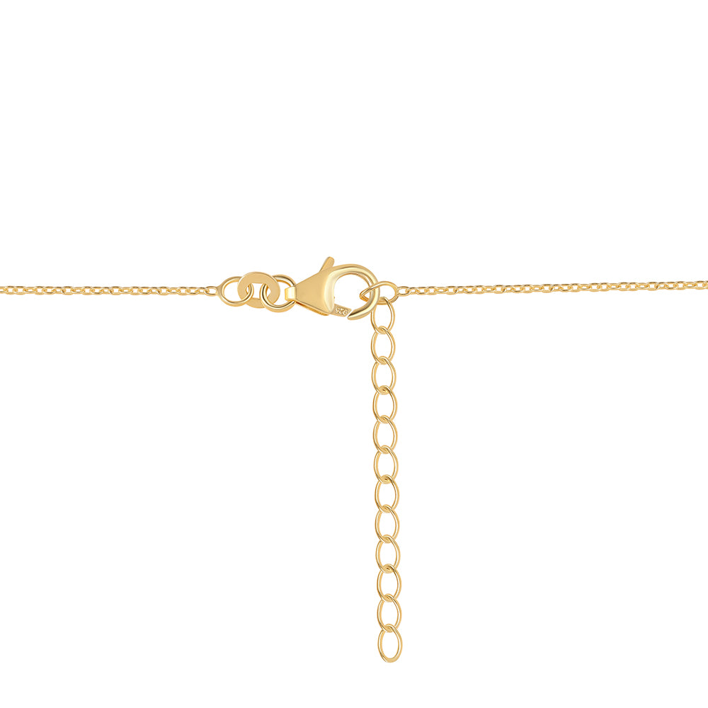Goldplattierte Silberhalskette mit rotem Granat und Peridot