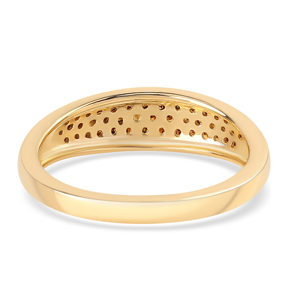 Goldplattierter Silberring mit rotem Diamant