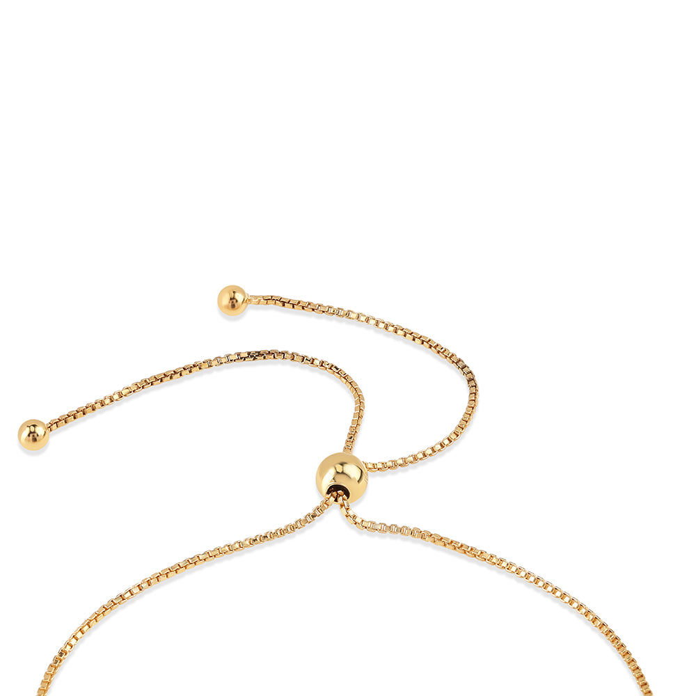 Goldplattiertes Silberarmband mit rotem Diamant und weißem Diamant