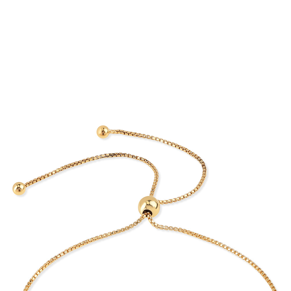 Goldplattiertes Silberarmband mit blauem Diamant