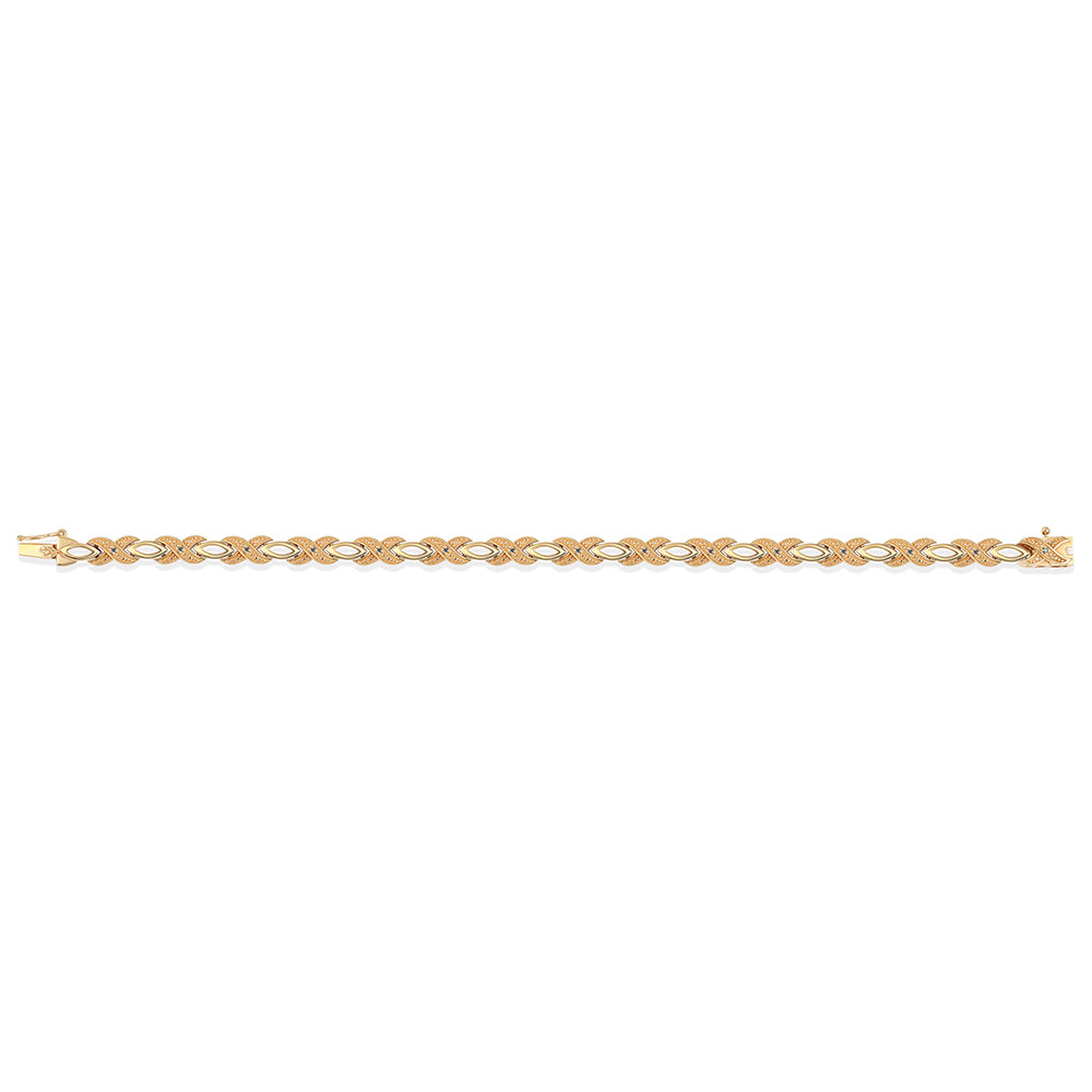 Goldplattiertes Silberarmband mit blauem Diamant 2