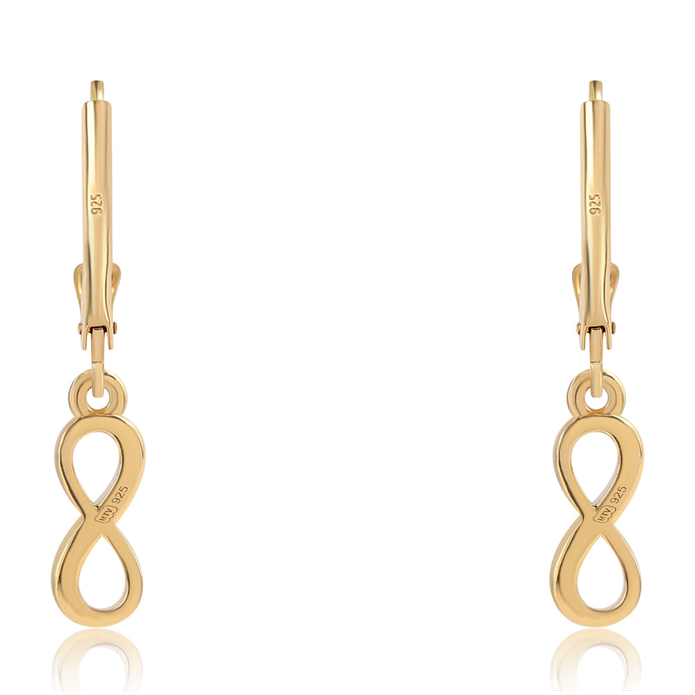 Goldplattierte Silberohrringe mit blauem Diamant 3