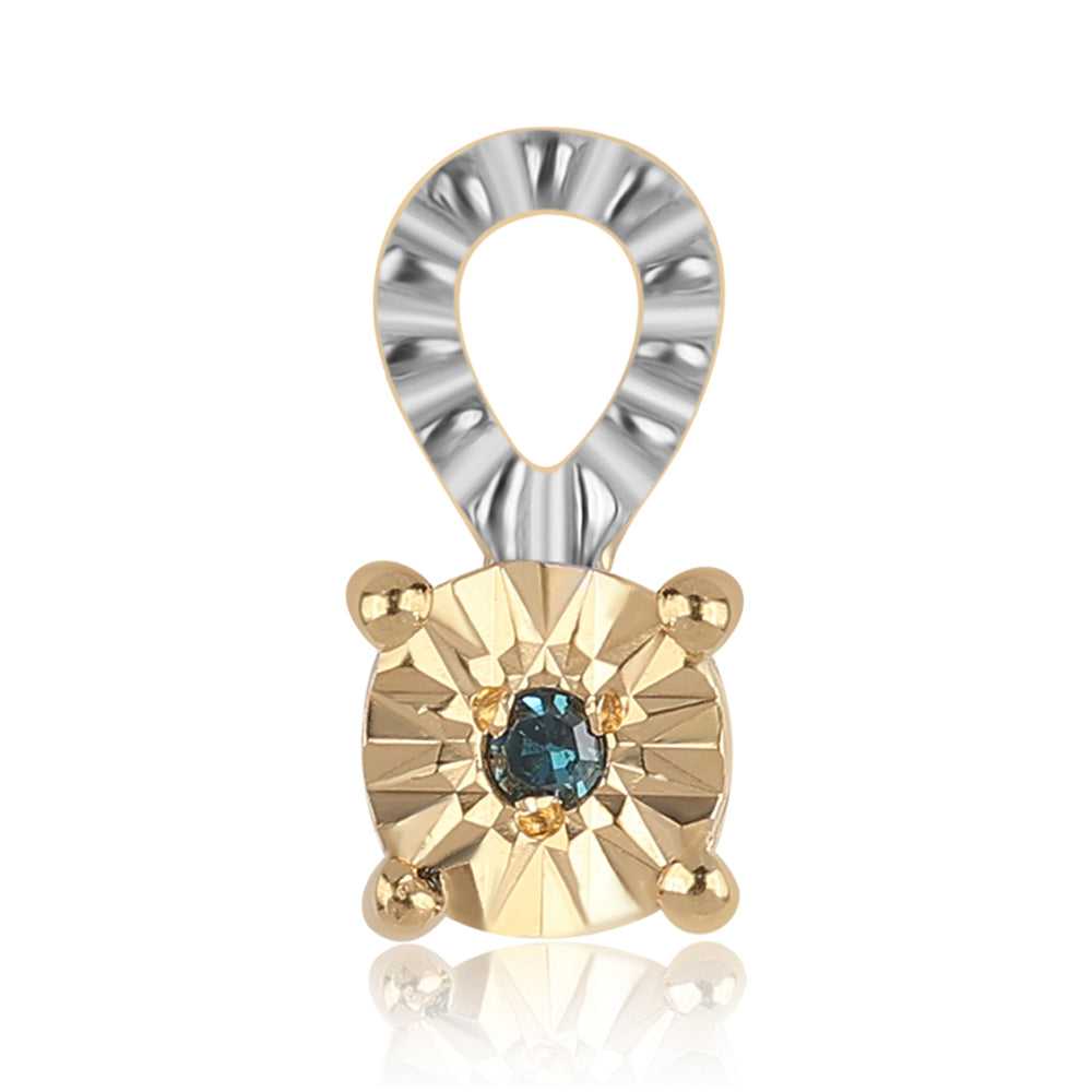 schmuckgarnitur aus Goldplattierte Silber mit blauem Diamant