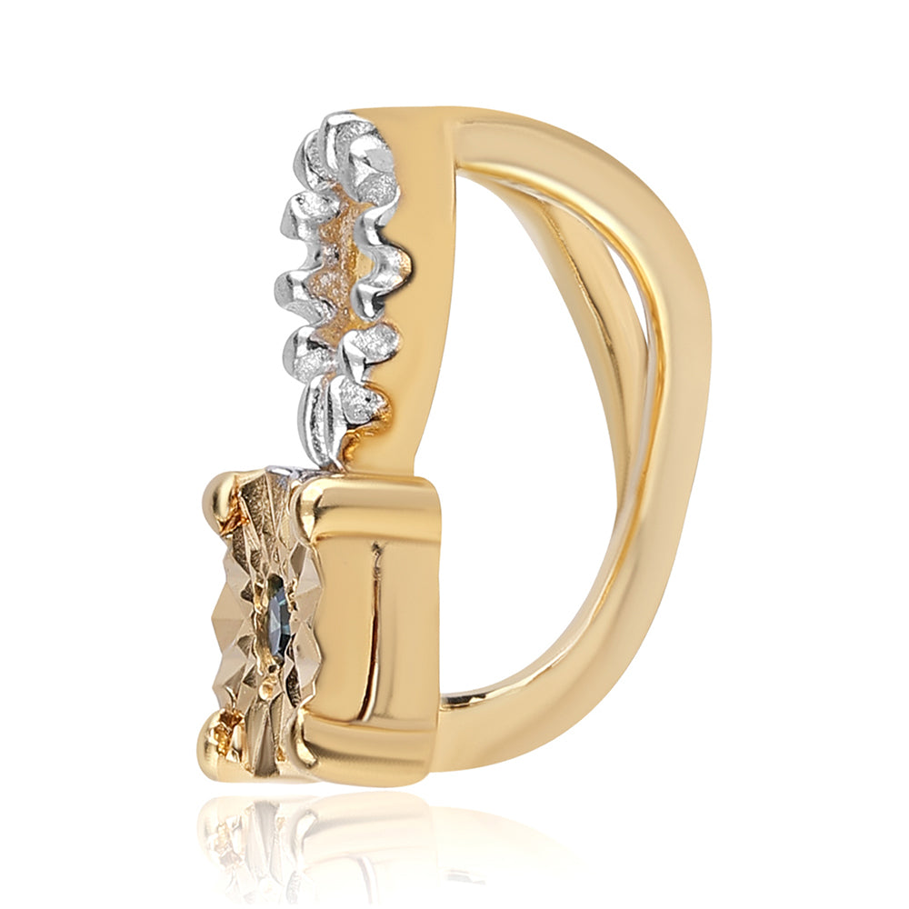 schmuckgarnitur aus Goldplattierte Silber mit blauem Diamant