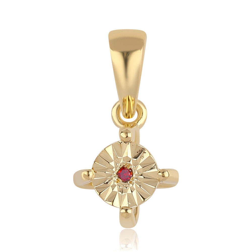 schmuckgarnitur aus Goldplattierte Silber mit rotem Diamant