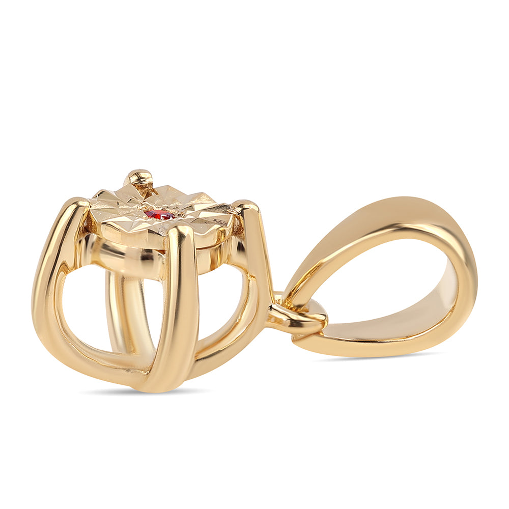 schmuckgarnitur aus Goldplattierte Silber mit rotem Diamant