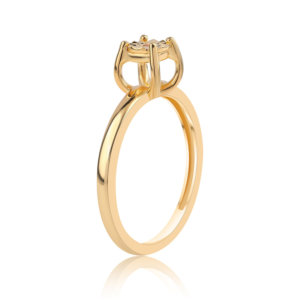schmuckgarnitur aus Goldplattierte Silber mit rotem Diamant