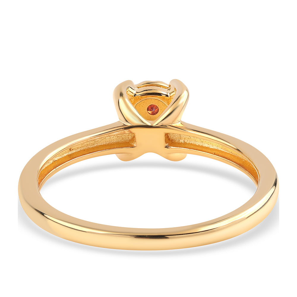 schmuckgarnitur aus Goldplattierte Silber mit rotem Diamant