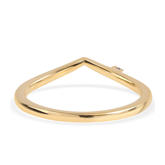 Goldplattierter Silberring mit rotem Diamant