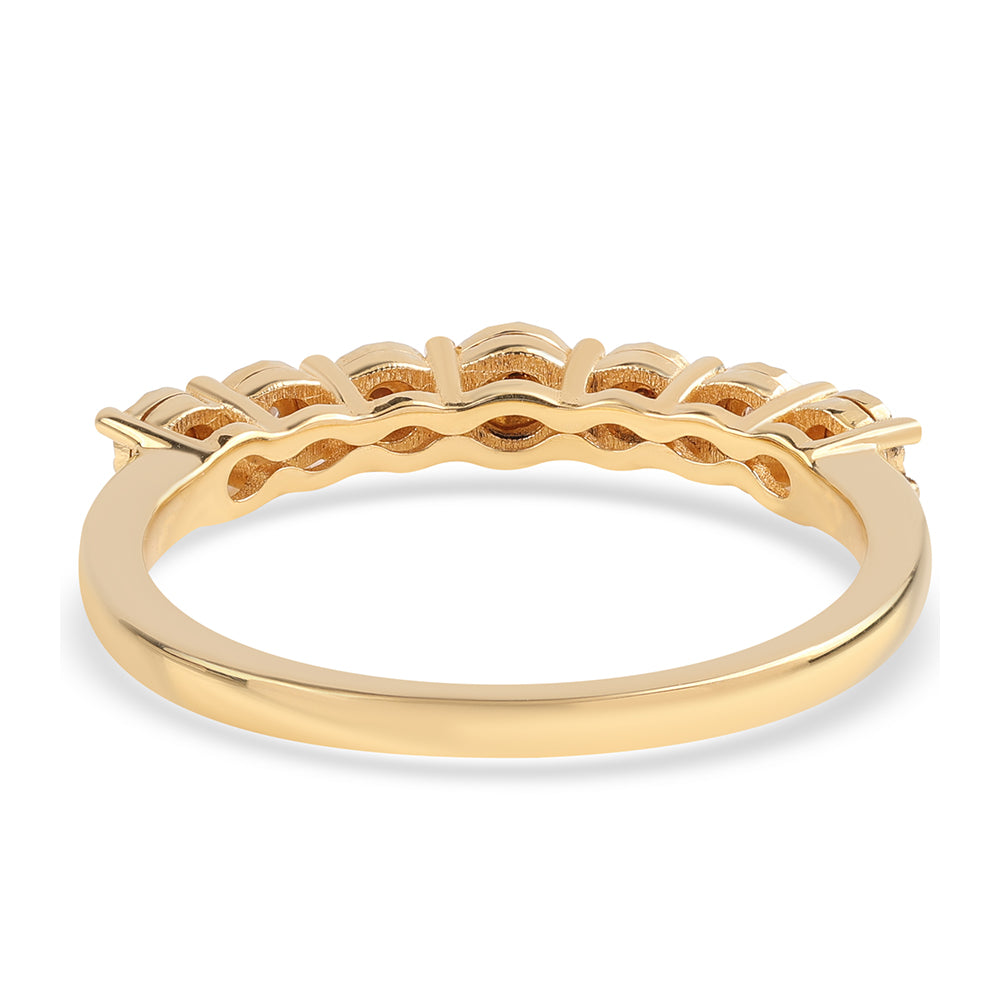 Goldplattierter Silberring mit rotem Diamant