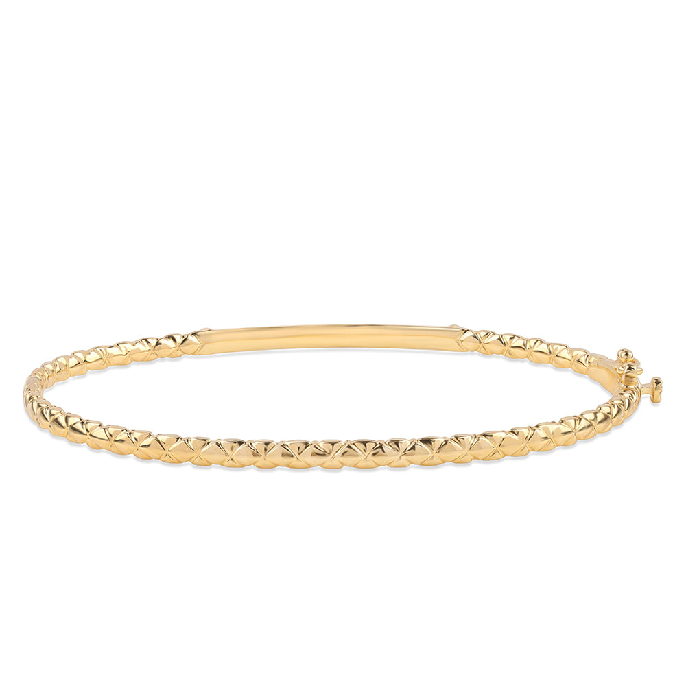 Goldplattiertes Silberarmband mit schwarzem Diamant
