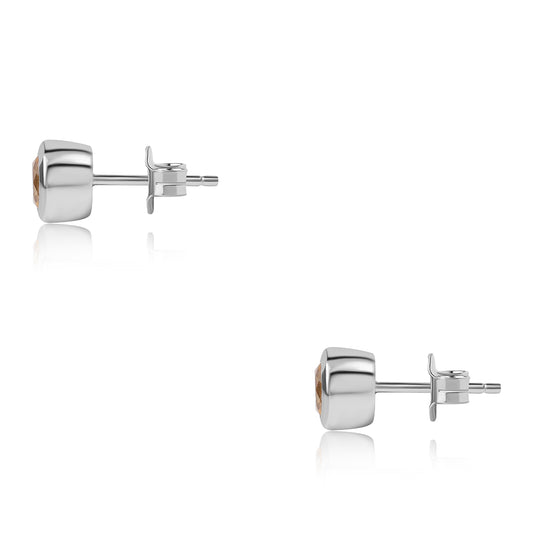 Silberohrringe mit Brasilianischem Zitrin - Klasse AA