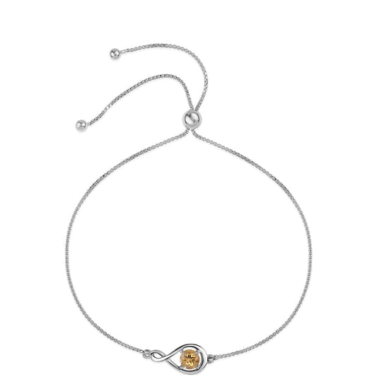 Silberarmband mit Brasilianischem Zitrin - Klasse AA