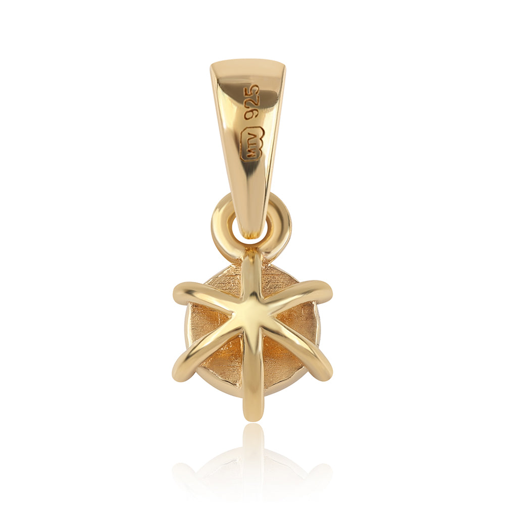 Goldplattierter Silberanhänger mit schwarzem Diamant 3