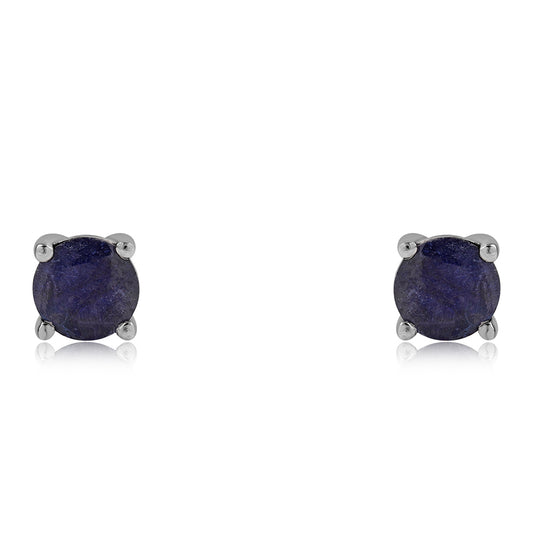 Silberohrringe mit australischem blauem Saphir