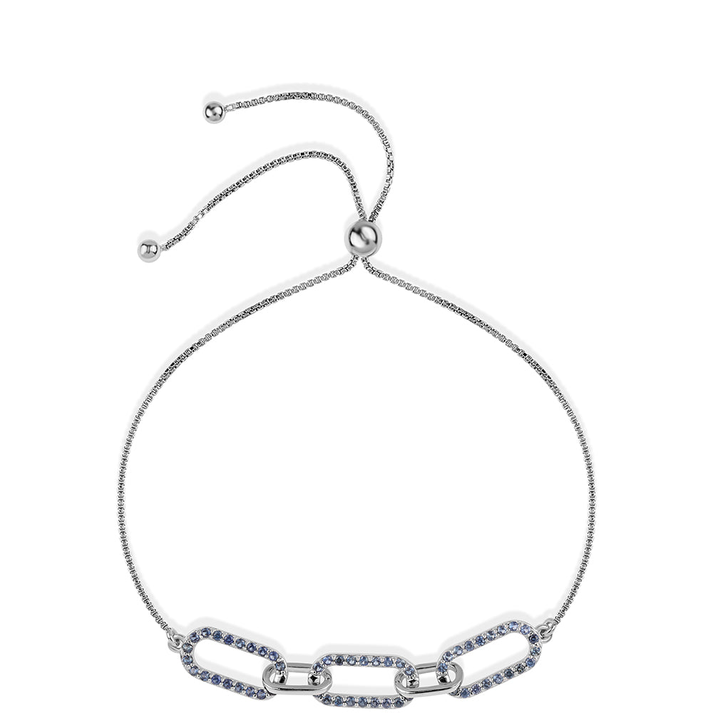 Silberarmband mit australischem blauem Saphir
