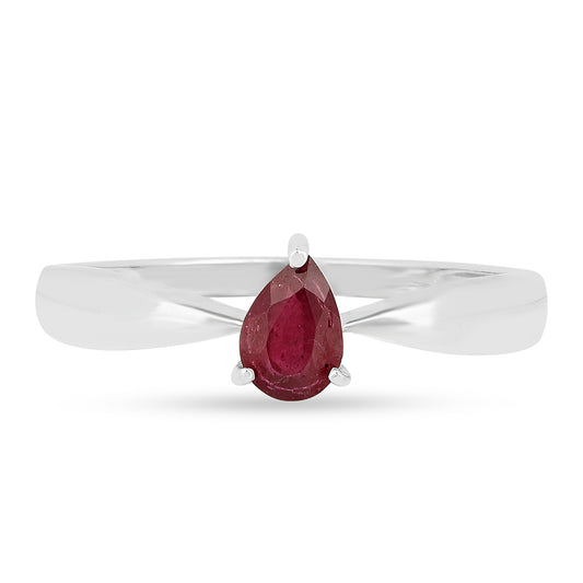 Silberring mit Thai Rubin