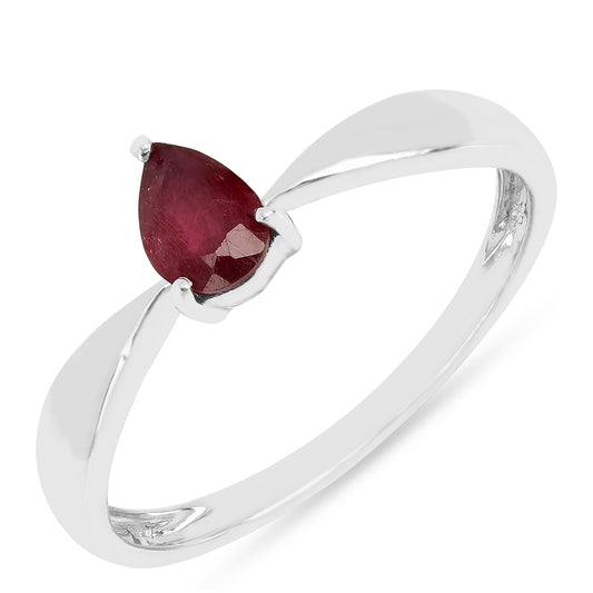 Silberring mit Thai Rubin
