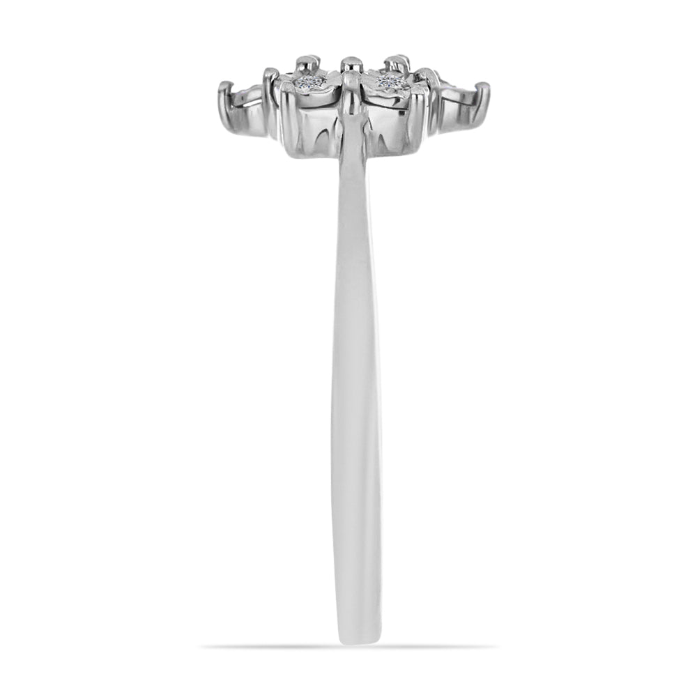 Silberring mit weißem Diamant