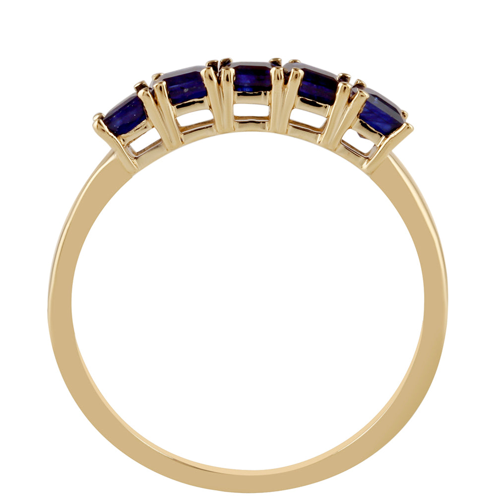 Goldring mit Thai Saphir