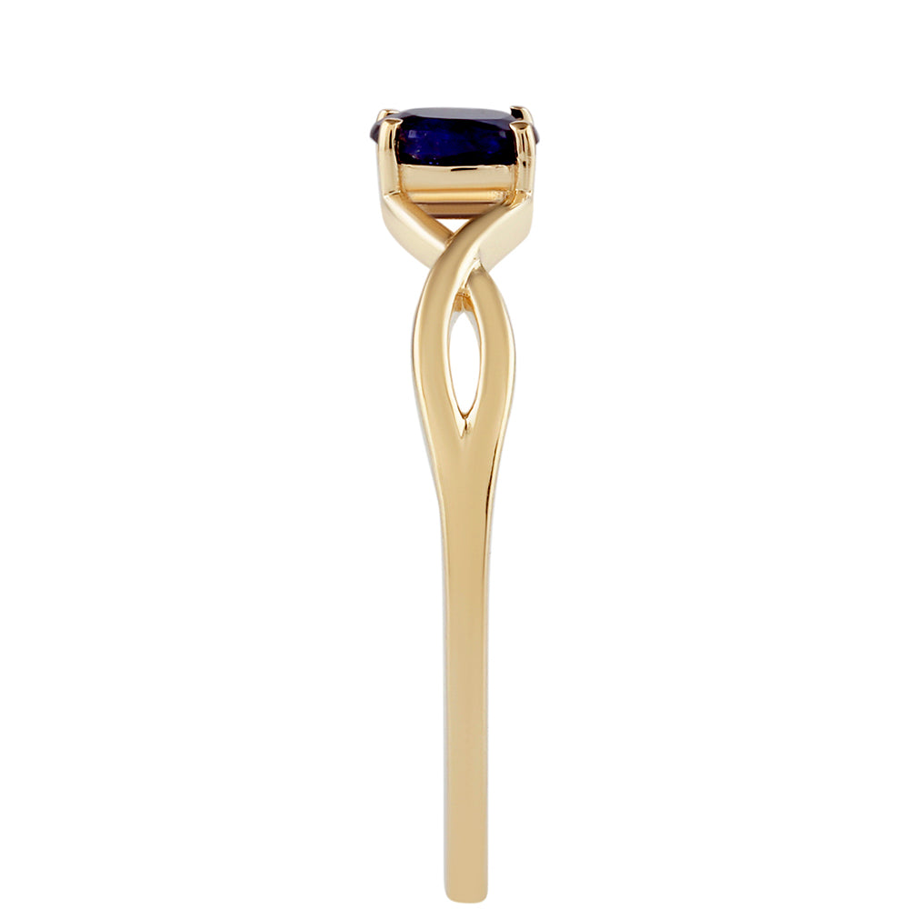 Goldring mit Thai Saphir
