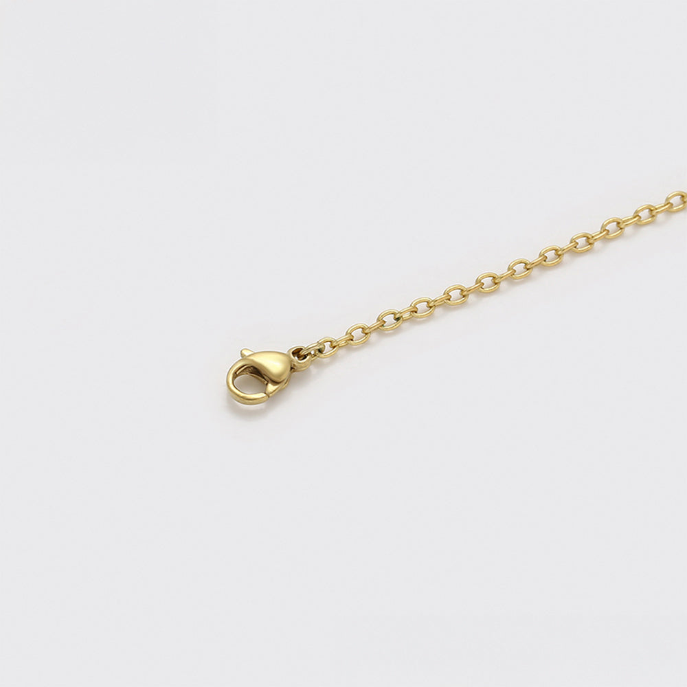 Armband aus goldplattiertesr Legierung mit Glasperle und weißem Emporia® Kristall