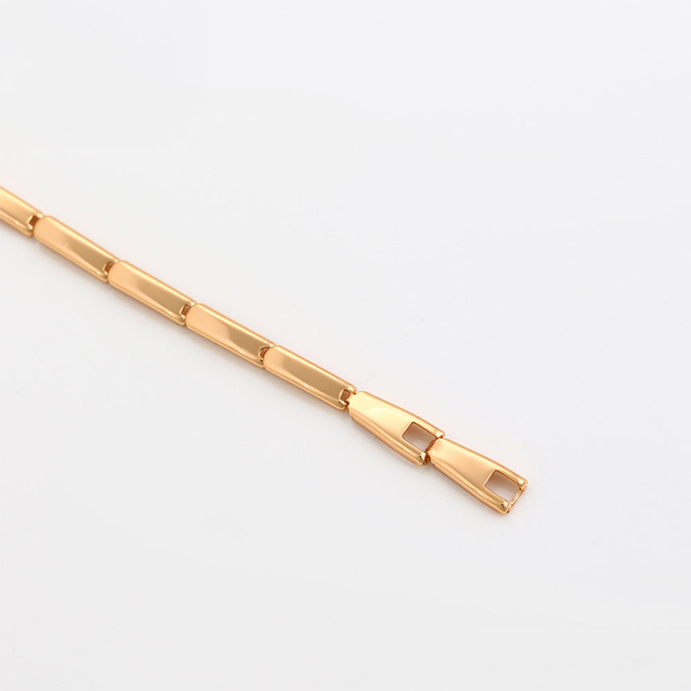 Armband aus goldplattiertesr Legierung mit weißem Emporia® Kristall 5