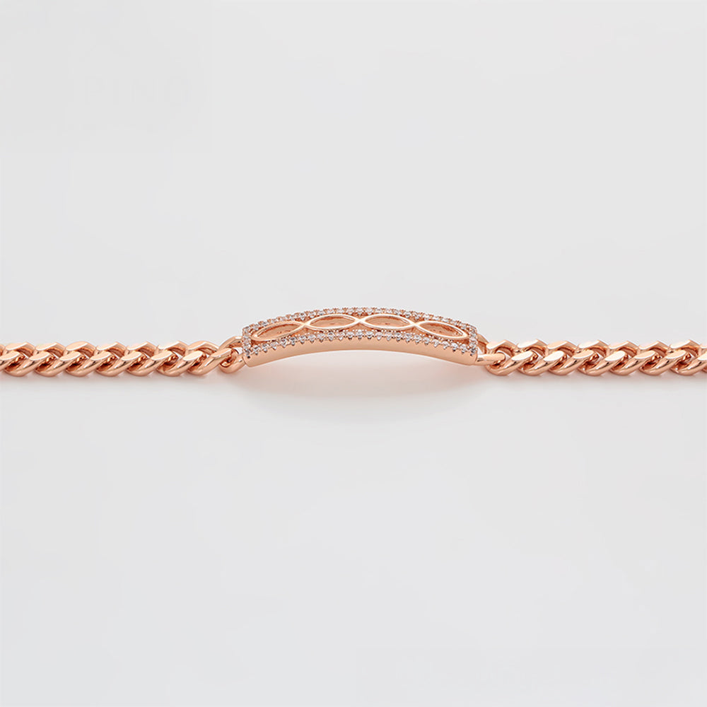 Armband aus goldplattiertesr Legierung mit weißem Emporia® Kristall 7