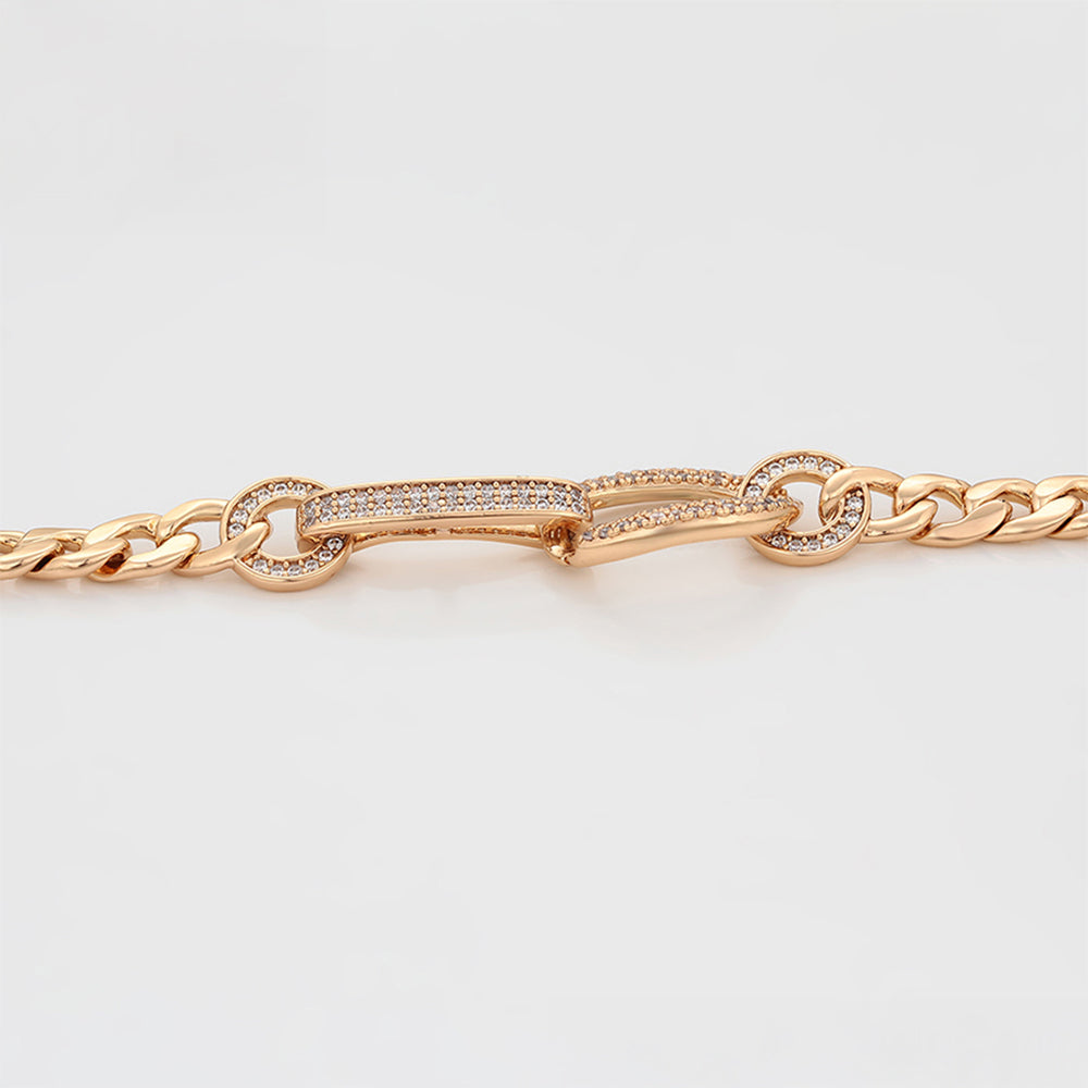 Armband aus goldplattiertesr Legierung mit weißem Emporia® Kristall