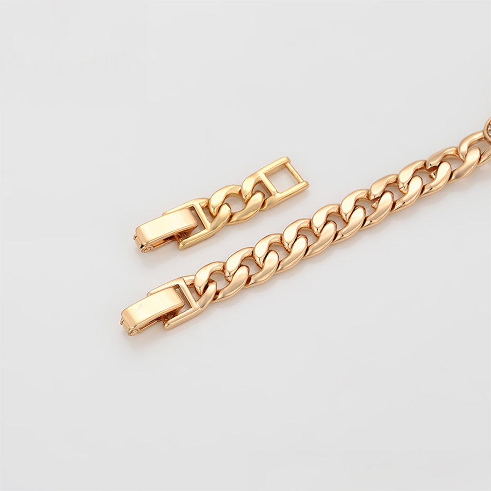 Armband aus goldplattiertesr Legierung mit weißem Emporia® Kristall