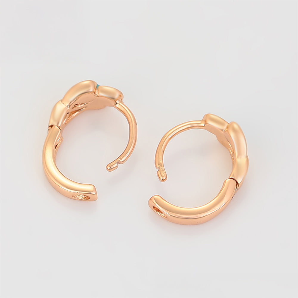 Ohrringe aus goldplattierter Legierung mit blauem Emporia®-Kristall