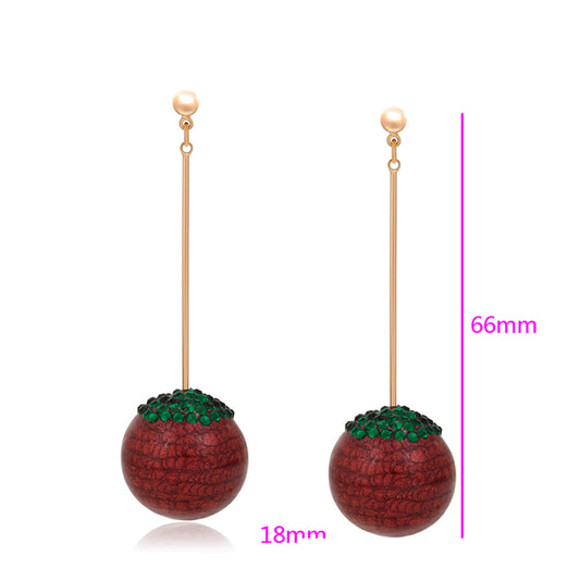 Ohrringe aus goldplattierter Legierung mit grünem Emporia® Kristall