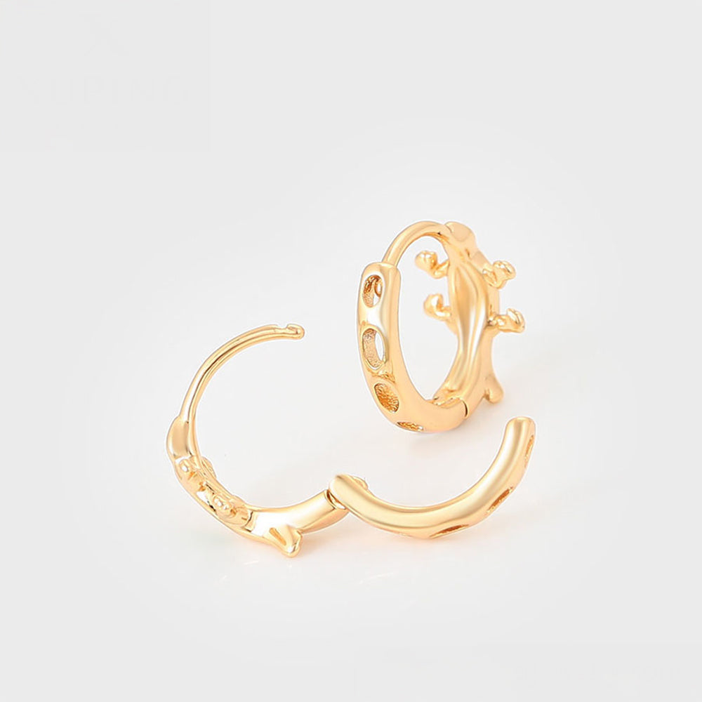 Ohrringe aus goldplattierter Legierung mit grünem Emporia® Kristall