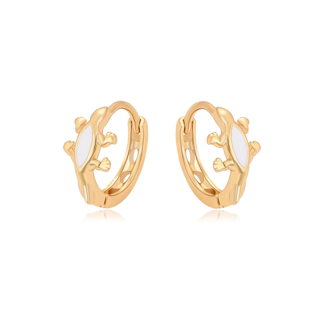 Ohrringe aus goldplattierter Legierung mit weißem Emporia® Kristall