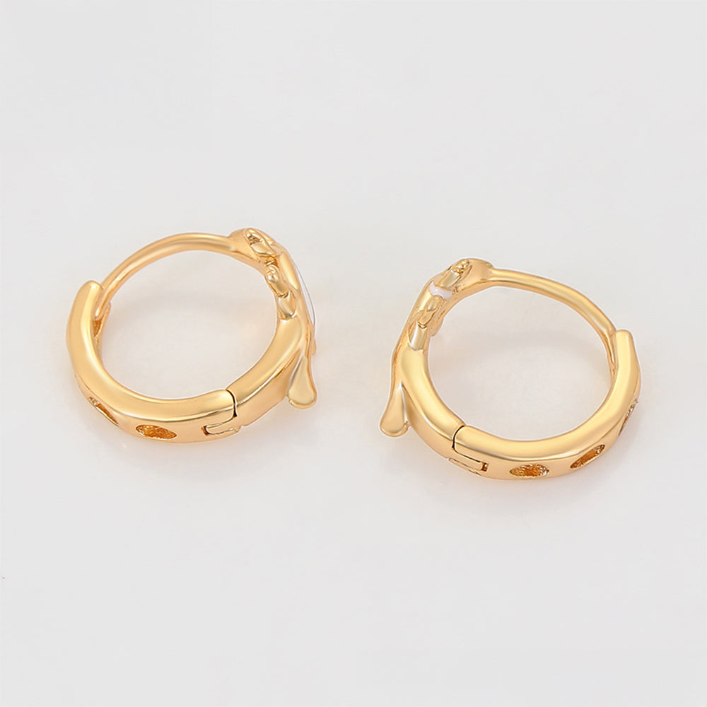 Ohrringe aus goldplattierter Legierung mit weißem Emporia® Kristall