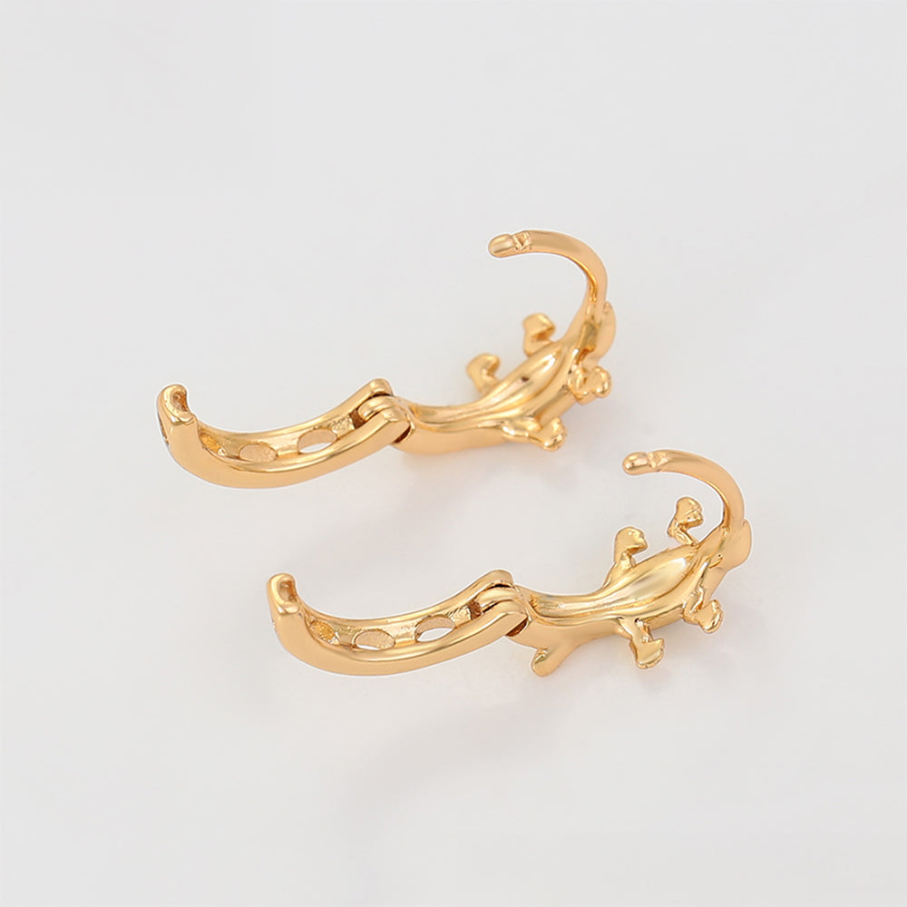 Ohrringe aus goldplattierter Legierung mit weißem Emporia® Kristall