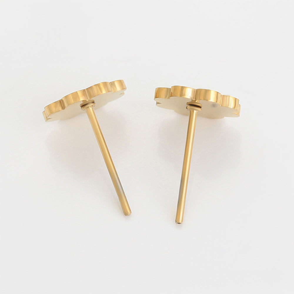 Ohrringe aus goldplattierter Legierung mit Emaille