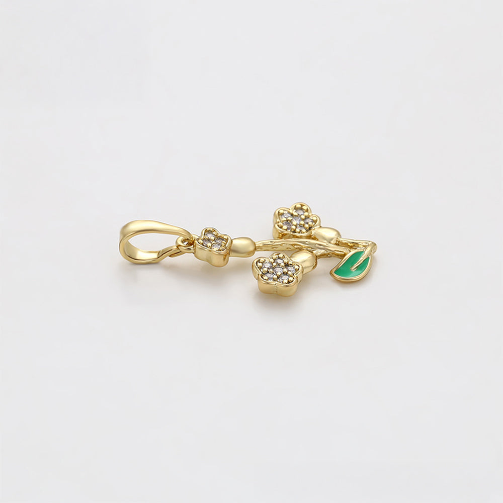 Anhänger aus goldplattierterr Legierung mit weißem Emporia® Kristall 4