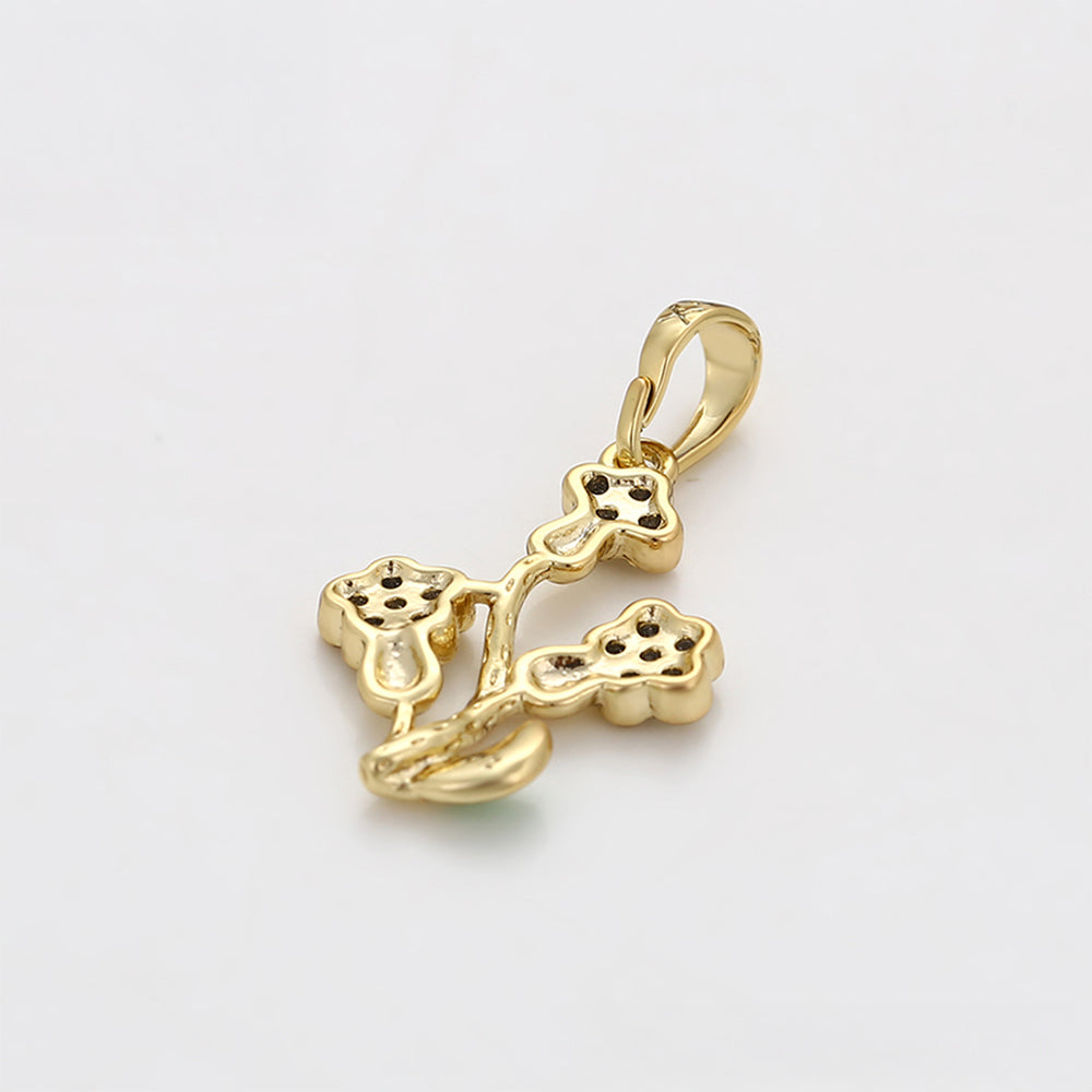 Anhänger aus goldplattierterr Legierung mit weißem Emporia® Kristall 7