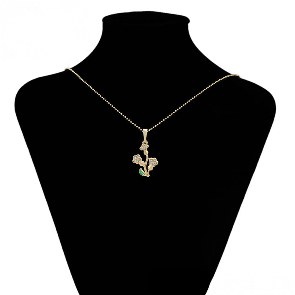 Anhänger aus goldplattierterr Legierung mit weißem Emporia® Kristall 8