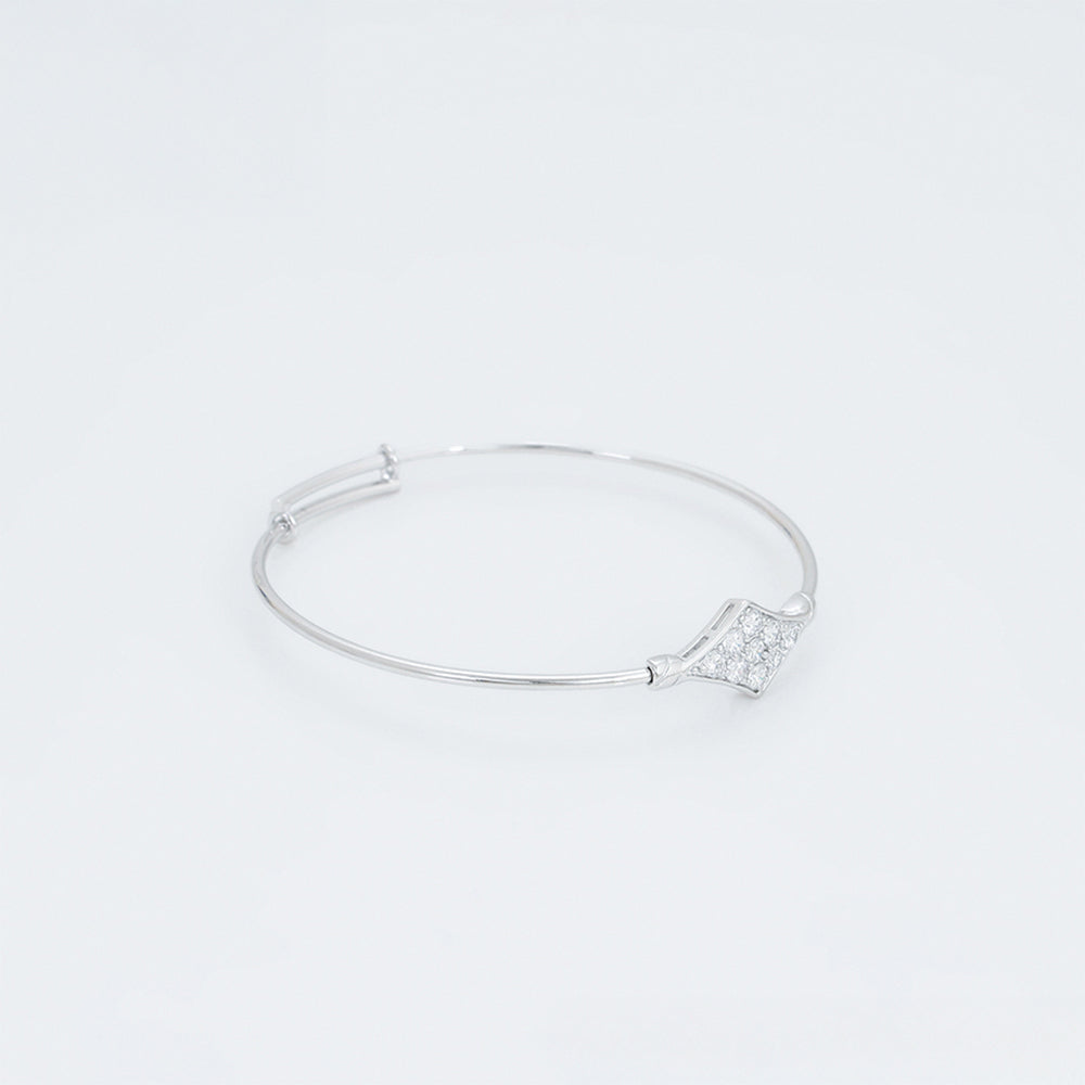 Armband aus goldplattiertesr Legierung mit weißem Emporia® Kristall 3