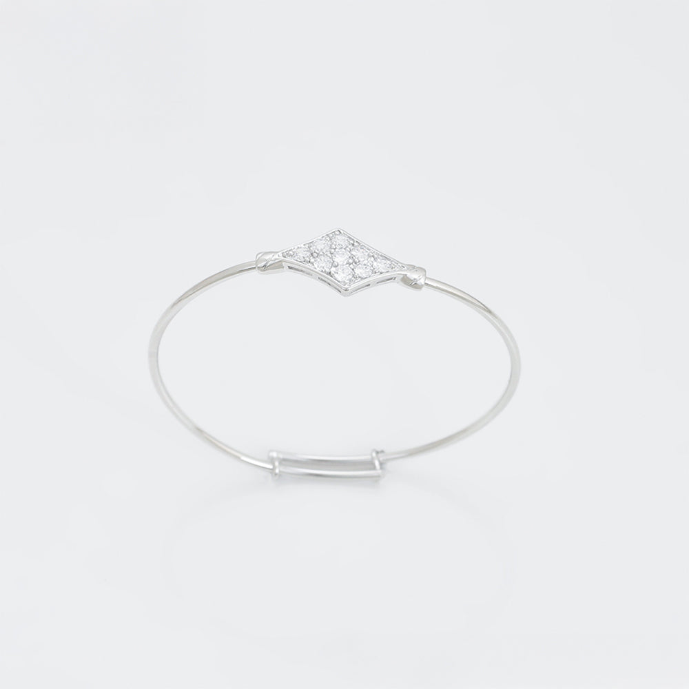 Armband aus goldplattiertesr Legierung mit weißem Emporia® Kristall 4