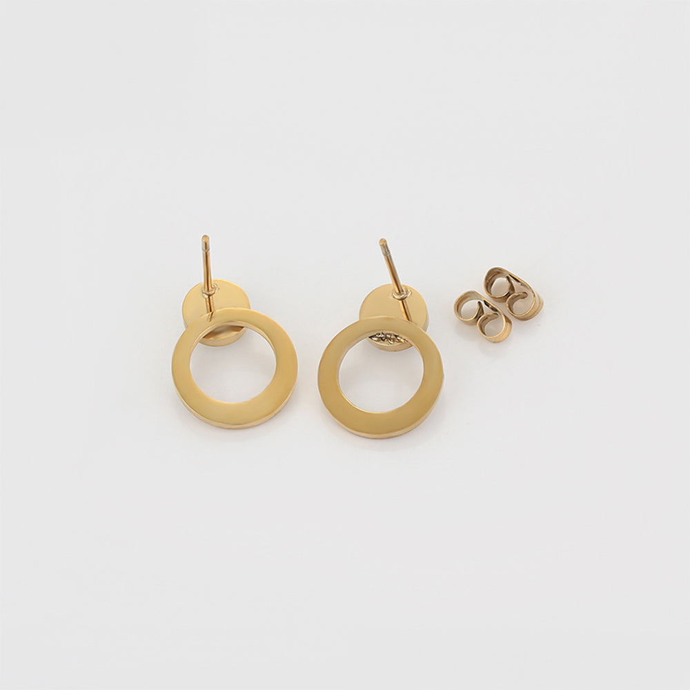 Ohrringe aus goldplattierter Legierung mit weißem Emporia® Kristall