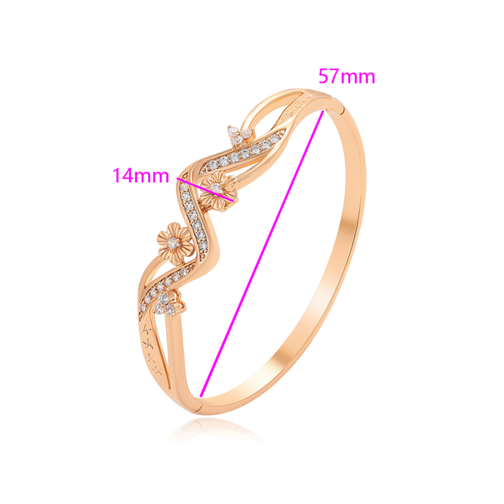 Armband aus goldplattiertesr Legierung mit weißem Emporia® Kristall 2