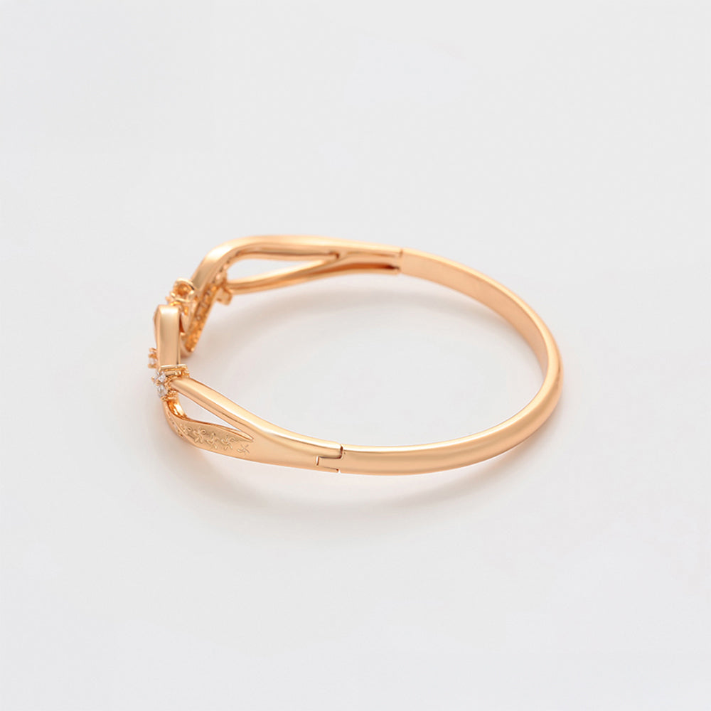 Armband aus goldplattiertesr Legierung mit weißem Emporia® Kristall 7