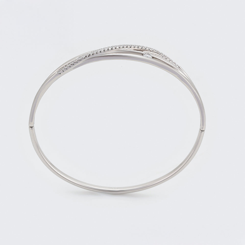 Armband aus goldplattiertesr Legierung mit weißem Emporia® Kristall