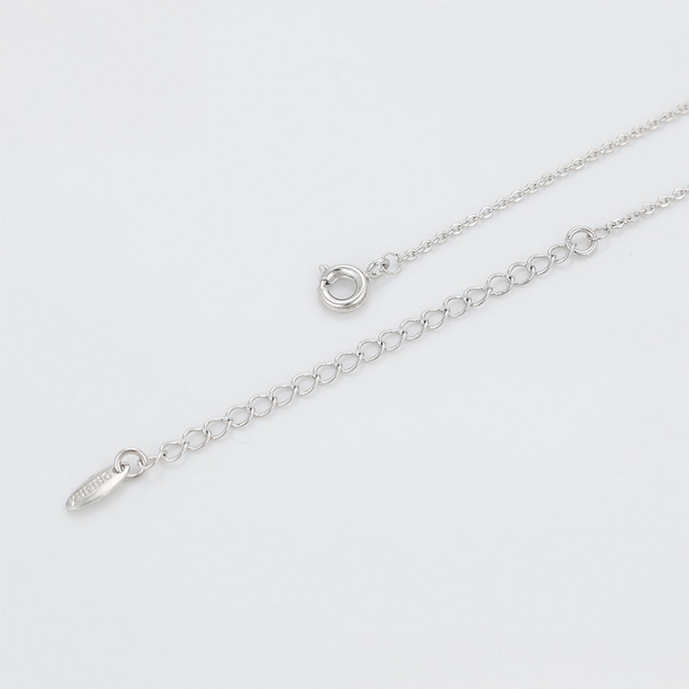 Halskette aus goldplattierter Legierung mit purpurfarbenem Emporia® Kristall und Glasperle