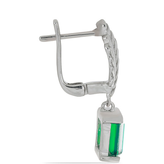 Silberohrringe mit Pfauenquarz